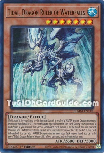 Yu-Gi-Oh Card: Tidal, Dragon Ruler of Waterfalls