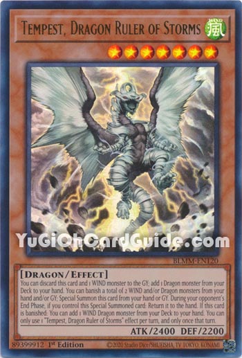 Yu-Gi-Oh Card: Tempest, Dragon Ruler of Storms