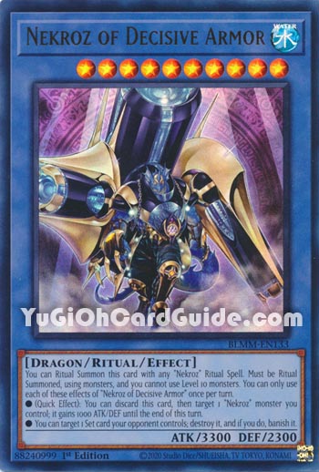Yu-Gi-Oh Card: Nekroz of Decisive Armor