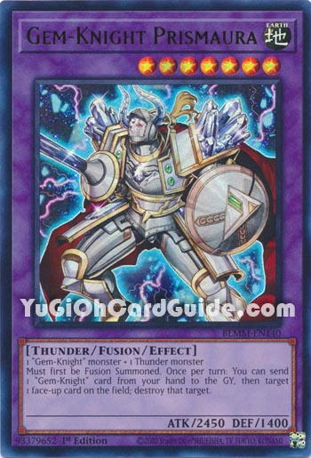 Yu-Gi-Oh Card: Gem-Knight Prismaura