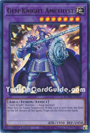 Yu-Gi-Oh Card: Gem-Knight Amethyst