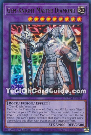 Yu-Gi-Oh Card: Gem-Knight Master Diamond