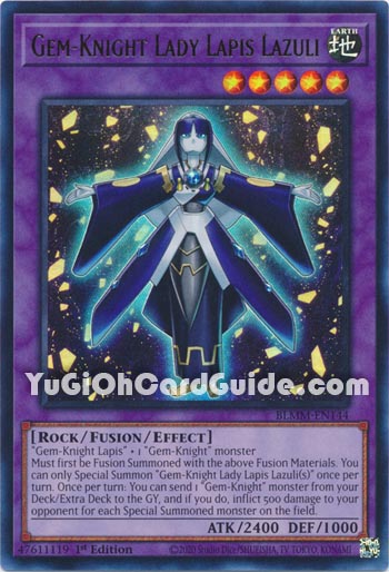 Yu-Gi-Oh Card: Gem-Knight Lady Lapis Lazuli