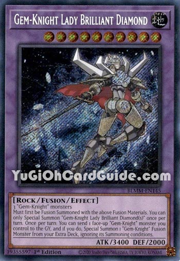 Yu-Gi-Oh Card: Gem-Knight Lady Brilliant Diamond