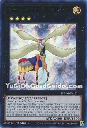 Yu-Gi-Oh Card: Number 8: Heraldic King Genom-Heritage