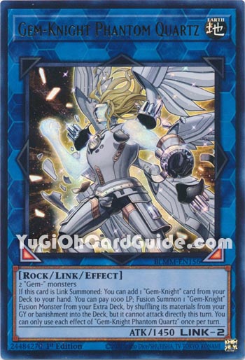 Yu-Gi-Oh Card: Gem-Knight Phantom Quartz