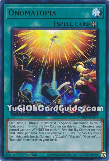Yu-Gi-Oh Card: Onomatopia
