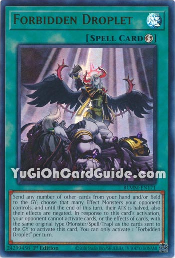 Yu-Gi-Oh Card: Forbidden Droplet