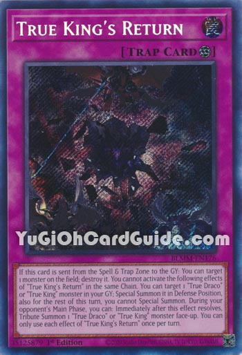 Yu-Gi-Oh Card: True King's Return