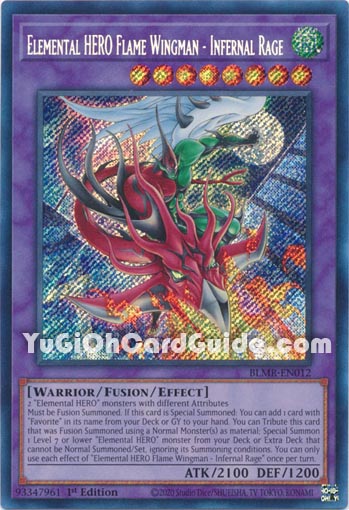 Yu-Gi-Oh Card: Elemental HERO Flame Wingman - Infernal Rage