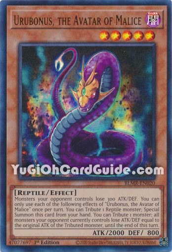 Yu-Gi-Oh Card: Urubonus, the Avatar of Malice