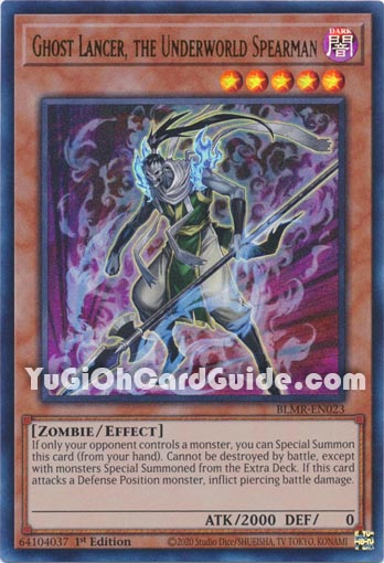 Yu-Gi-Oh Card: Ghost Lancer, The Underworld Spearman
