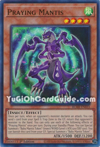 Yu-Gi-Oh Card: Praying Mantis