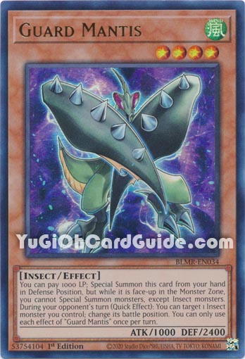 Yu-Gi-Oh Card: Guard Mantis
