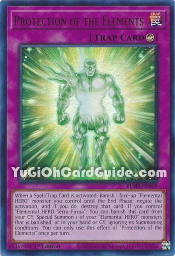 Yu-Gi-Oh Card: Protection of the Elements