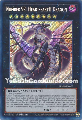Yu-Gi-Oh Card: Number 92: Heart-eartH Dragon