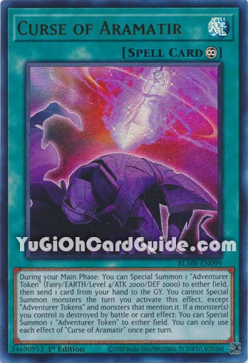 Yu-Gi-Oh Card: Curse of Aramatir