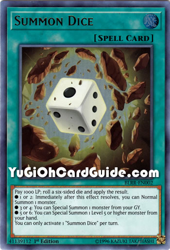 Yu-Gi-Oh Card: Summon Dice