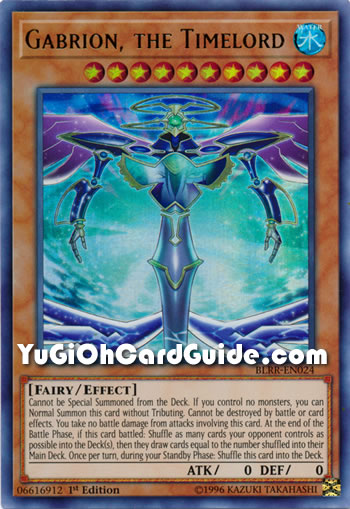 Yu-Gi-Oh Card: Gabrion, the Timelord