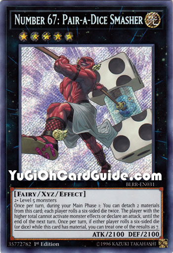 Yu-Gi-Oh Card: Number 67: Pair-a-Dice Smasher