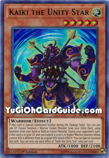 Yu-Gi-Oh Card: Kaiki the Unity Star
