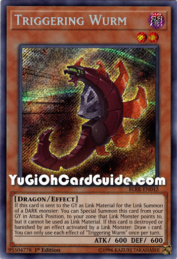 Yu-Gi-Oh Card: Triggering Wurm