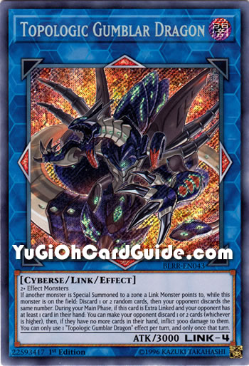 Yu-Gi-Oh Card: Topologic Gumblar Dragon