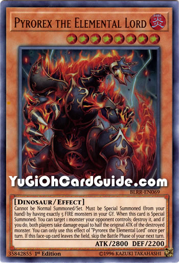 Yu-Gi-Oh Card: Pyrorex the Elemental Lord