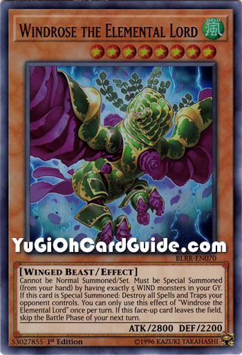 Yu-Gi-Oh Card: Windrose the Elemental Lord