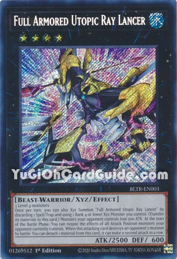 Yu-Gi-Oh Card: Full Armored Utopic Ray Lancer