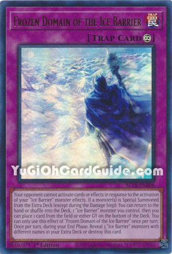 Yu-Gi-Oh Card: Frozen Domain of the Ice Barrier