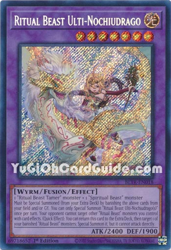 Yu-Gi-Oh Card: Ritual Beast Ulti-Nochiudrago