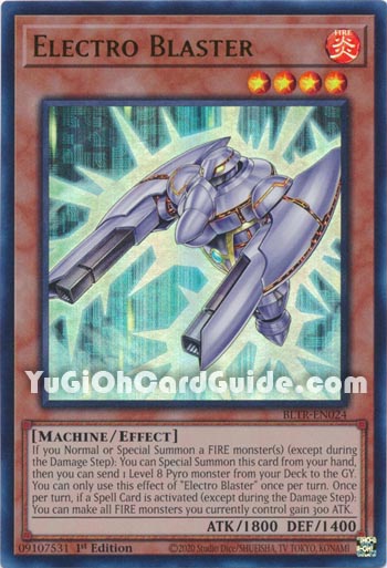 Yu-Gi-Oh Card: Electro Blaster