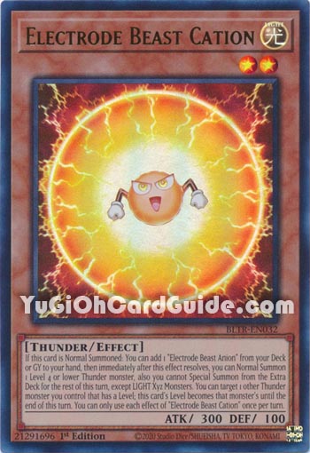 Yu-Gi-Oh Card: Electrode Beast Cation