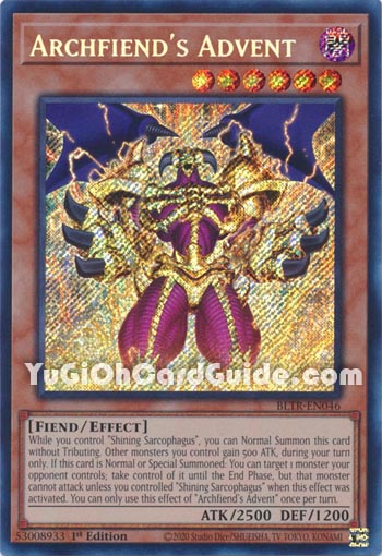 Yu-Gi-Oh Card: Archfiend's Advent