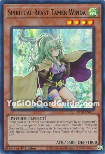 Yu-Gi-Oh Card: Spiritual Beast Tamer Winda