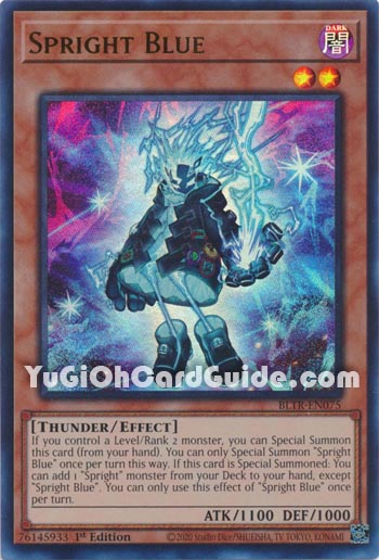 Yu-Gi-Oh Card: Spright Blue