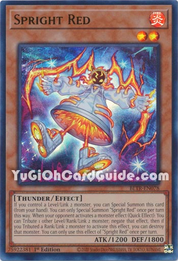 Yu-Gi-Oh Card: Spright Red