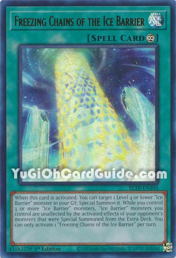 Yu-Gi-Oh Card: Freezing Chains of the Ice Barrier