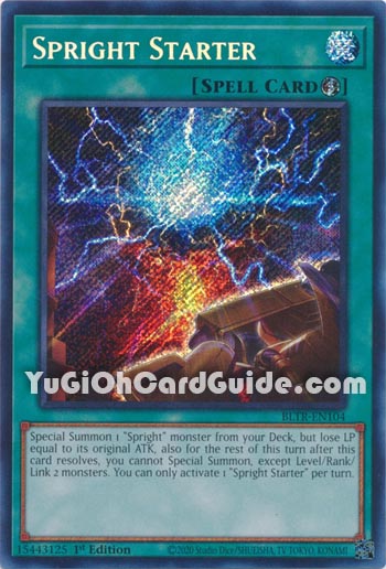 Yu-Gi-Oh Card: Spright Starter
