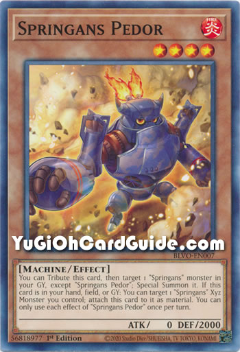 Yu-Gi-Oh Card: Springans Pedor