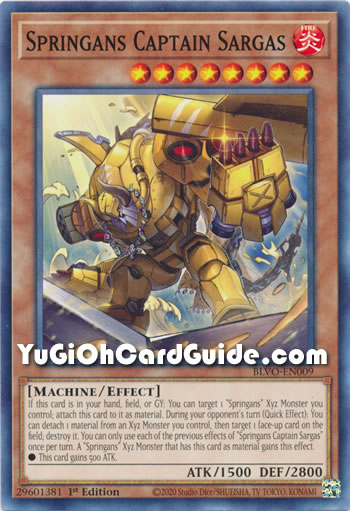 Yu-Gi-Oh Card: Springans Captain Sargas