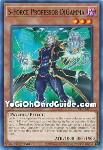 Yu-Gi-Oh Card: S-Force Professor DiGamma