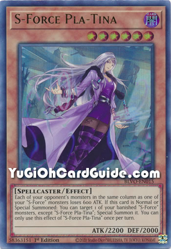 Yu-Gi-Oh Card: S-Force Pla-Tina
