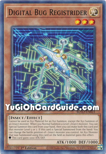 Yu-Gi-Oh Card: Digital Bug Registrider
