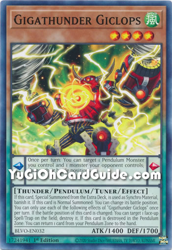 Yu-Gi-Oh Card: Gigathunder Giclops