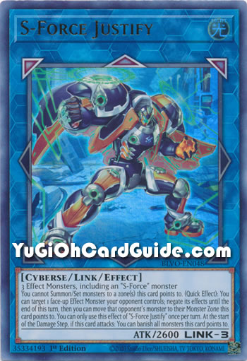 Yu-Gi-Oh Card: S-Force Justify
