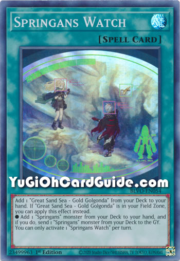 Yu-Gi-Oh Card: Springans Watch
