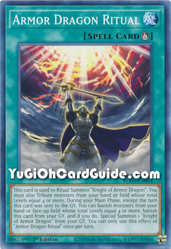Yu-Gi-Oh Card: Armor Dragon Ritual