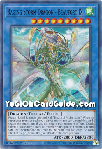 Yu-Gi-Oh Card: Raging Storm Dragon - Beaufort IX